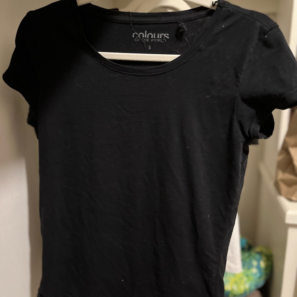 Plain Black T-Shirt Size S